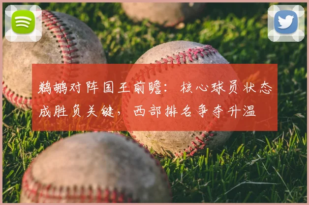 鹈鹕对阵国王前瞻:核心球员状态成胜负关键,西部排名争夺升温
